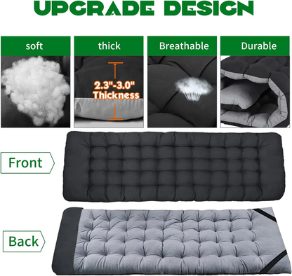 Heavy-Duty Folding Camping Cot with Mattress